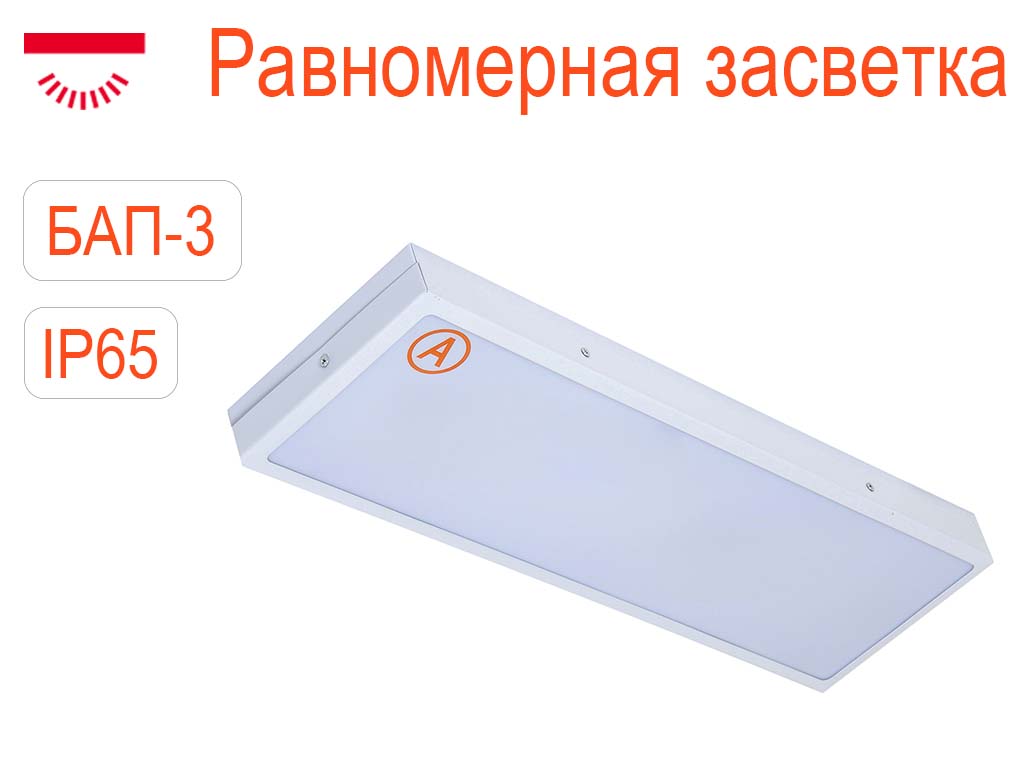 Светодиодные светильники заливающего света с БАП-3-IP65 - фото 3
