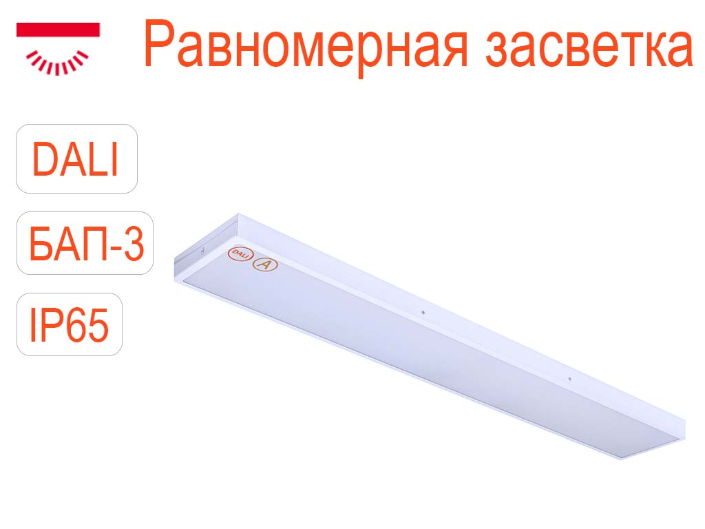 Светодиодные светильники заливающего света IP65 с протоколом DALI БАП 3 - фото 2